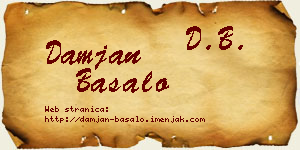 Damjan Basalo vizit kartica